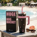 XXL Thermoflasche 1200ml | Stanley Cup Style Edelstahl Trinkflasche