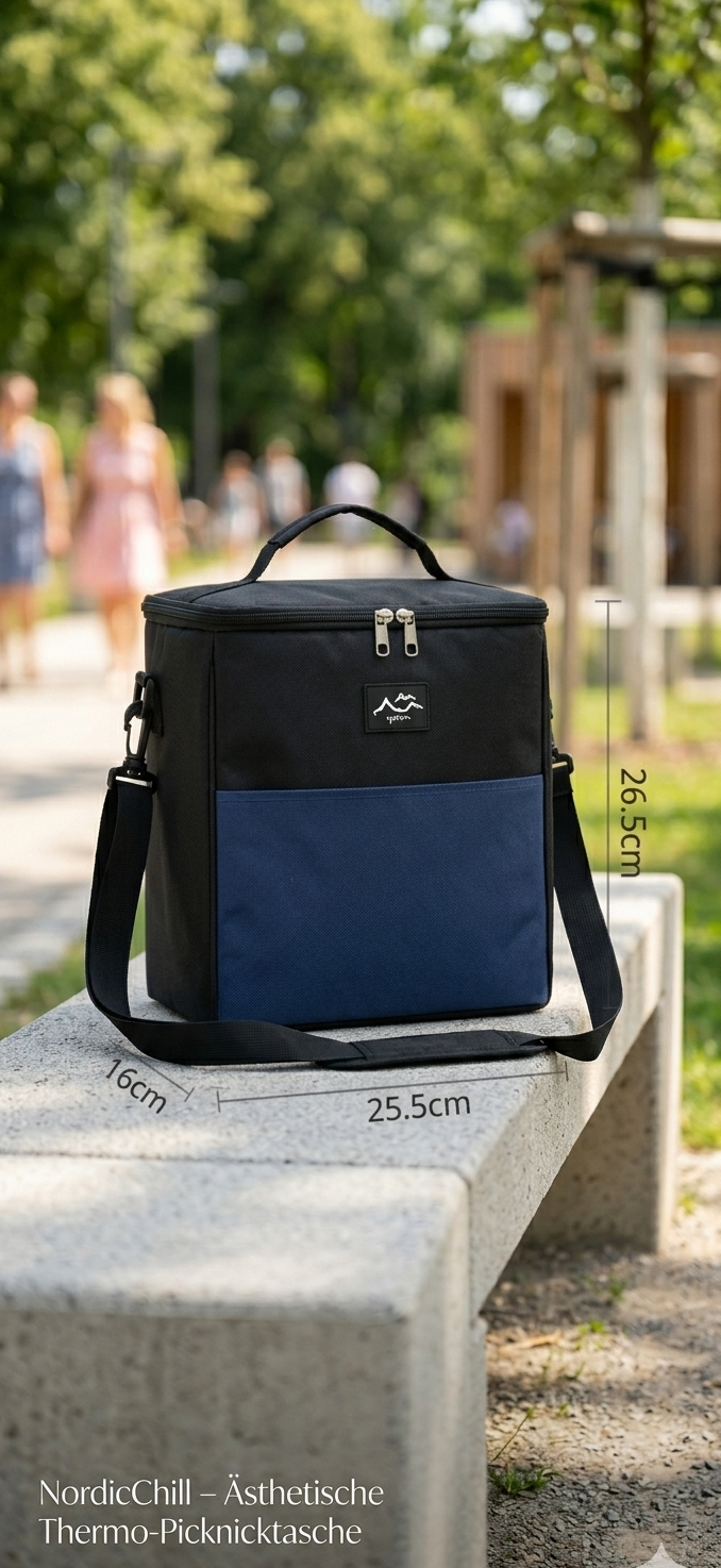 Ästhetische Thermo-Picknicktasche | Premium Kühltasche